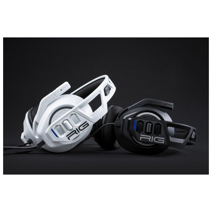 NACON 10-1368-05 RIG 300 PRO HS Cuffie da Gioco Compatibili PS4 PS5 Xbox Switch PC Driver 40 mm Microfono Rimovibile Connettore 3.5 mm colore Nero