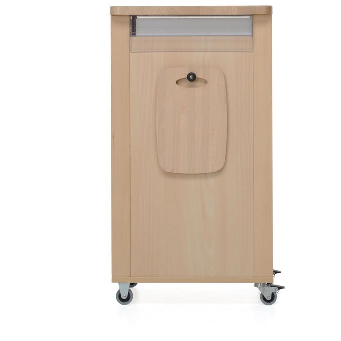 Foppapedretti 9900386303 Bistrot Carrello da Cucina in Legno con 5 Ripiani e Ruote Gommate colore Legno naturale