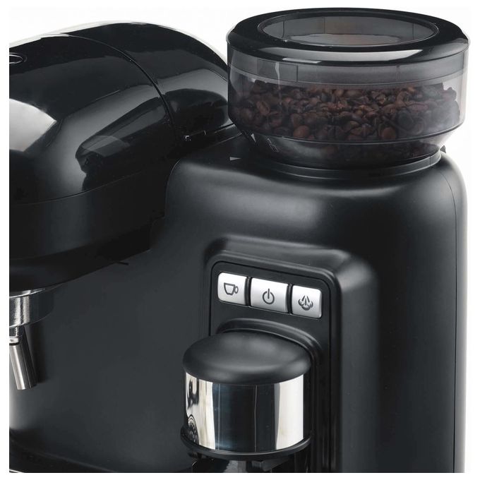 Ariete 1318-02 Moderna Macchina da caffe' Espresso 0.8 L 15 bar 1080W Macinacaffe' Integrato Cappuccinatore colore Nero