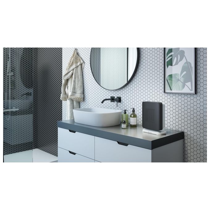 Olimpia Splendid 99268 Caldo Trendy Termoventilatore Ceramica 1800 W IP21 Oscillazione 80° colore Nero Bianco