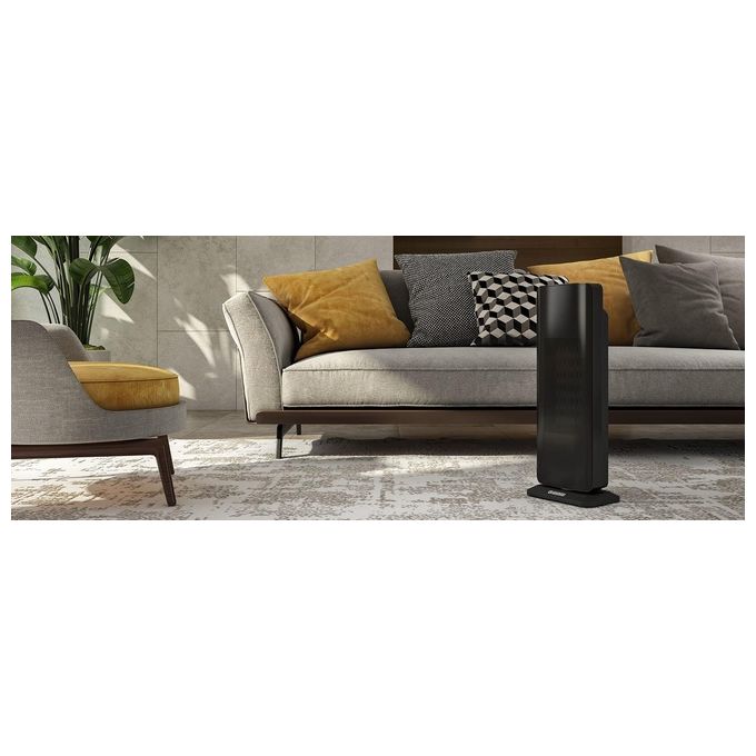 Olimpia Splendid 99266 Caldo Trendy T Termoventilatore Ceramico a Torre 2000W 2 Livelli Oscillazione 80° Filtro Antipolvere Telecomando colore Nero