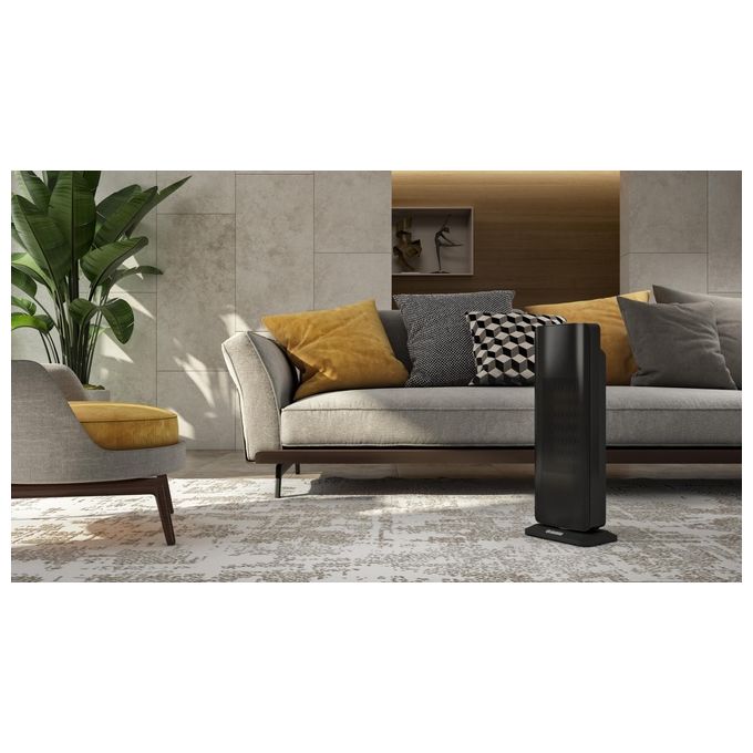 Olimpia Splendid 99266 Caldo Trendy T Termoventilatore Ceramico a Torre 2000W 2 Livelli Oscillazione 80° Filtro Antipolvere Telecomando colore Nero
