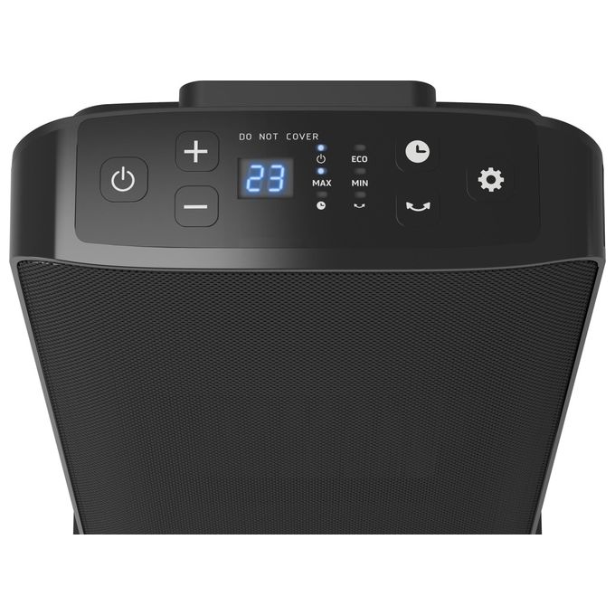 Olimpia Splendid 99266 Caldo Trendy T Termoventilatore Ceramico a Torre 2000W 2 Livelli Oscillazione 80° Filtro Antipolvere Telecomando colore Nero