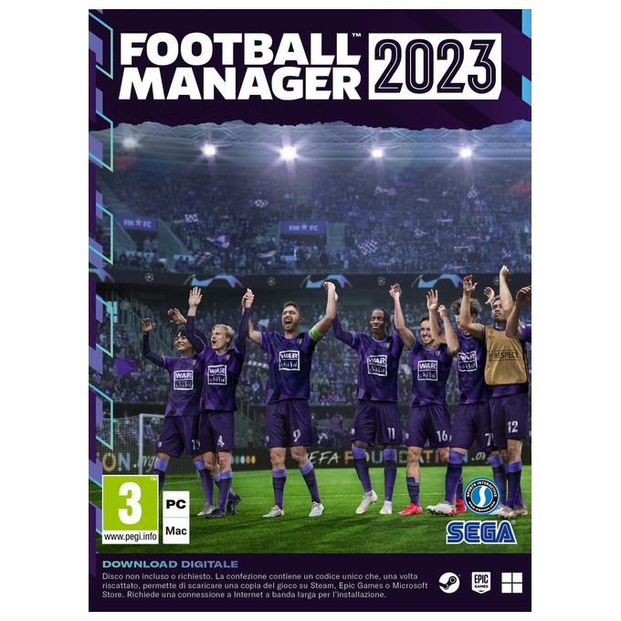 Deep Silver 1110298 Football Manager 2023 Gioco per PC-Mac Download Digitale Edizione Standard colore Nero