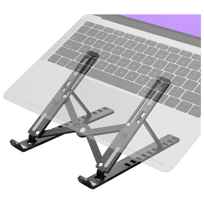 Celly Portable Magic Stand Holder Supporto per Tablet o Notebook Nero