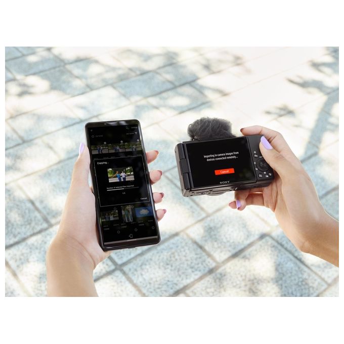 Sony ZV1FBDI.EU ZV-1F Fotocamera Compatta Vlogging 20,1 MP 4K Slow Motion Schermo Orientabile Wi-Fi colore Nero