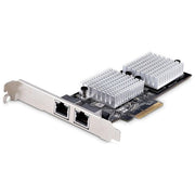StarTech.com ST10GSPEXNDP2 Scheda di Rete PCIe a 2 Porte 10GbE NBASE-T Jumbo Frame PXE Boot colore Nero