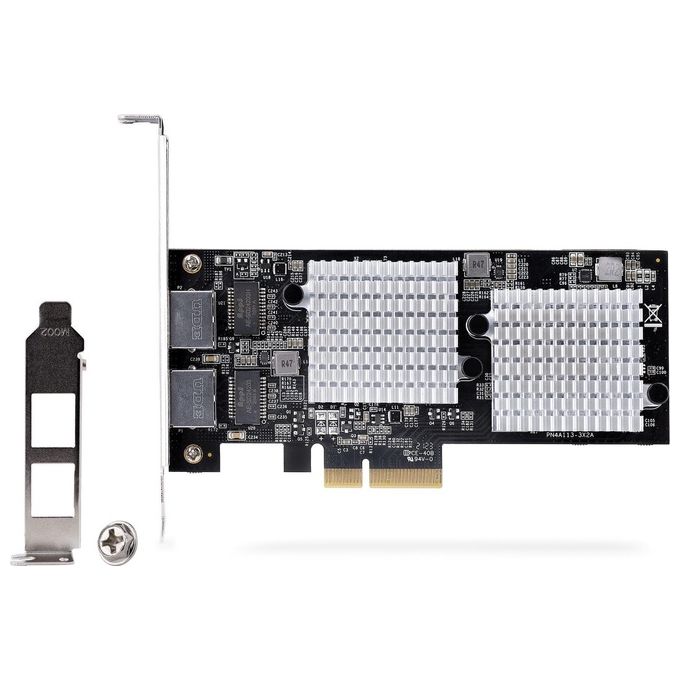 StarTech.com ST10GSPEXNDP2 Scheda di Rete PCIe a 2 Porte 10GbE NBASE-T Jumbo Frame PXE Boot colore Nero