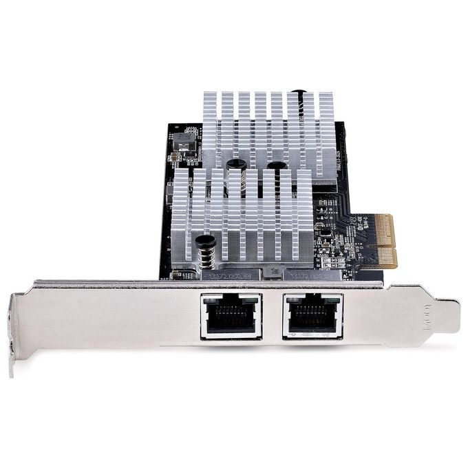 StarTech.com ST10GSPEXNDP2 Scheda di Rete PCIe a 2 Porte 10GbE NBASE-T Jumbo Frame PXE Boot colore Nero