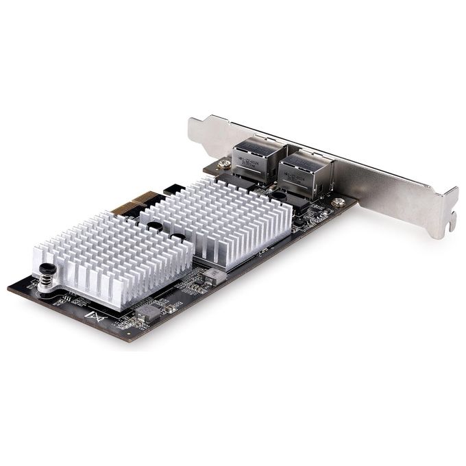 StarTech.com ST10GSPEXNDP2 Scheda di Rete PCIe a 2 Porte 10GbE NBASE-T Jumbo Frame PXE Boot colore Nero
