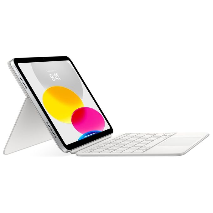 Apple MQDP3T-A Magic Keyboard Folio Tastiera per iPad 10a generazione QWERTY Trackpad 14 tasti funzione Wireless colore Bianco