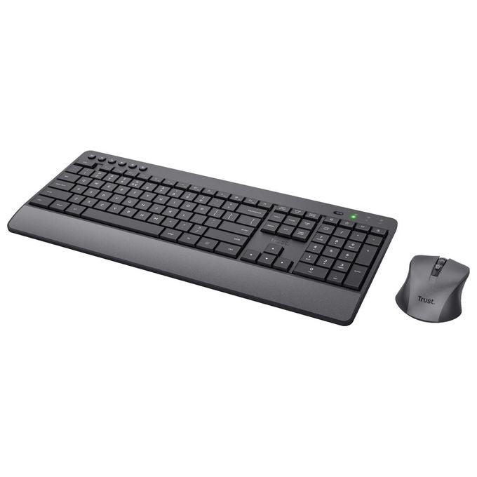 Trust 24530 Trezo Kit Tastiera e Mouse Wireless RF QWERTY Italiano Full-size Tasti Silenziosi colore Nero
