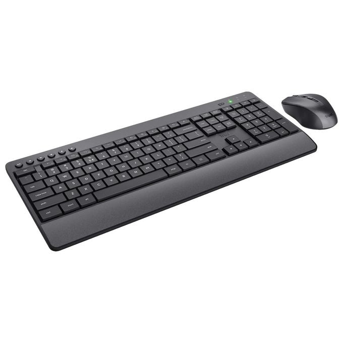 Trust 24530 Trezo Kit Tastiera e Mouse Wireless RF QWERTY Italiano Full-size Tasti Silenziosi colore Nero