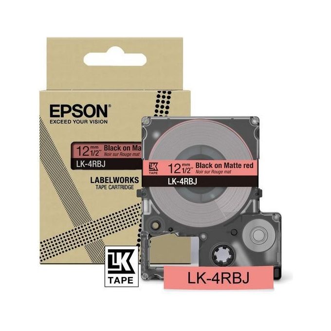Epson LK-4RBJ Etichetta per Stampante Nero-Rosso