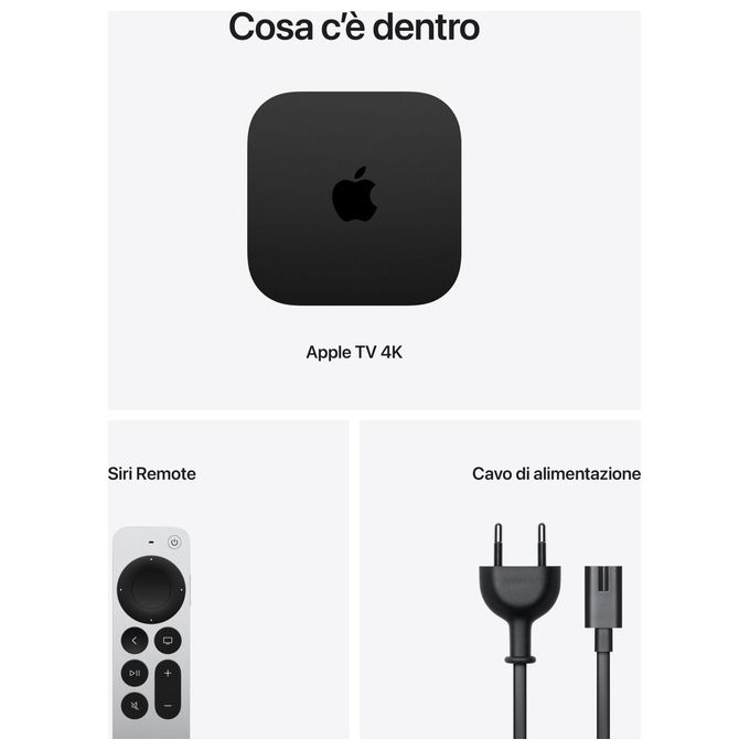 Apple TV 4K Wi-Fi 64GB con chip A15 Bionic 3a generazione streaming media player