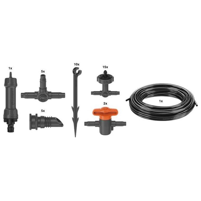Gardena 13401-20 Micro-Drip-System Kit Irrigazione a Goccia Balcone 15 Piante 2 l-h Espandibile
