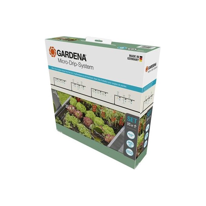 Gardena 13455-20 Micro-Drip-System Set di Irrigazione a Goccia per Piante Delicate fino a 35 piante Lunghezza Tubo 15 m colore Nero