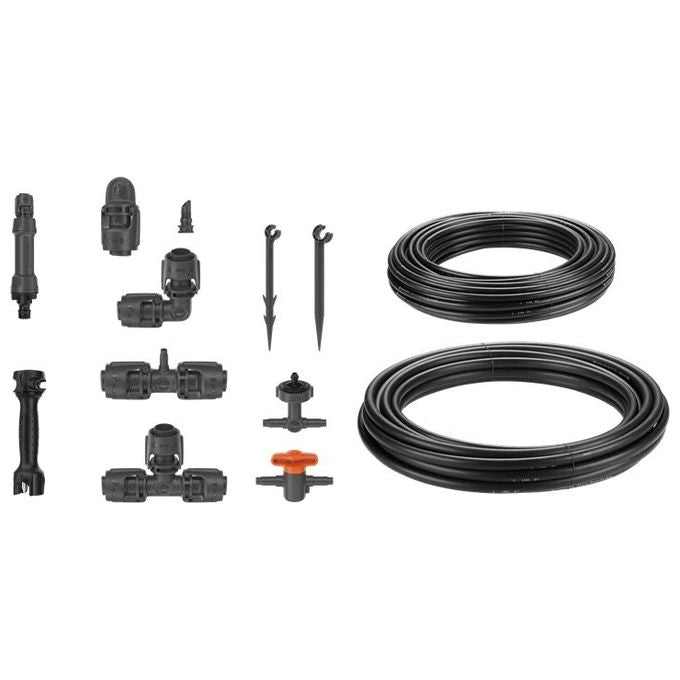 Gardena 13455-20 Micro-Drip-System Set di Irrigazione a Goccia per Piante Delicate fino a 35 piante Lunghezza Tubo 15 m colore Nero