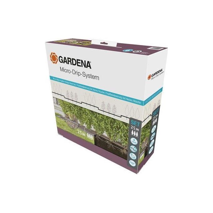 Gardena 13504-20 Micro-Drip-System Tubo Gocciolatore per Filari 50 m 1,6 l-h Sopra e Sotto Terra colore Nero