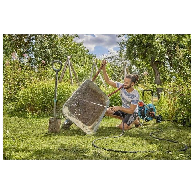 Gardena LIANO Liano Life Tubo da Giardino in Tessuto 10 m 13 mm 22 bar Antigelo Resistente UV colore Nero Grigio