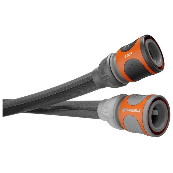 Gardena LIANO Liano Life Tubo da Giardino in Tessuto 10 m 13 mm 22 bar Antigelo Resistente UV colore Nero Grigio
