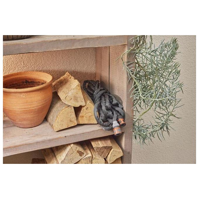 Gardena 18450-20 Liano Set Tubo da Giardino 20 m 13 mm con Accessori colore Nero Grigio