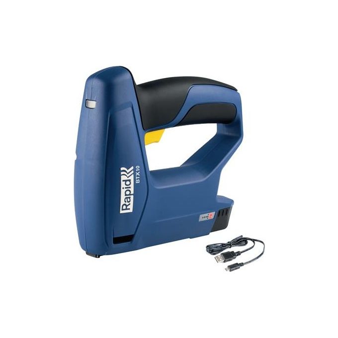 Rapid 5001497 BTX10 Pinzatrice Batteria Ioni di Litio 4-10 mm Impugnatura Ergonomica colore Blu