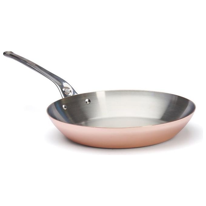 De Buyer 6224.32 Prima Matera Padella Multiuso in Rame e Acciaio inox Diametro 32 cm colore Acciaio inox Rame