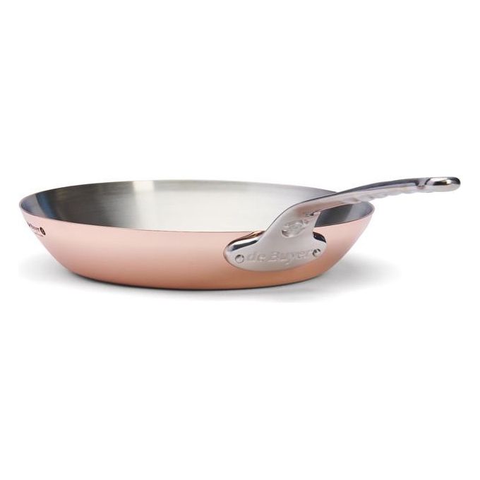 De Buyer 6224.32 Prima Matera Padella Multiuso in Rame e Acciaio inox Diametro 32 cm colore Acciaio inox Rame