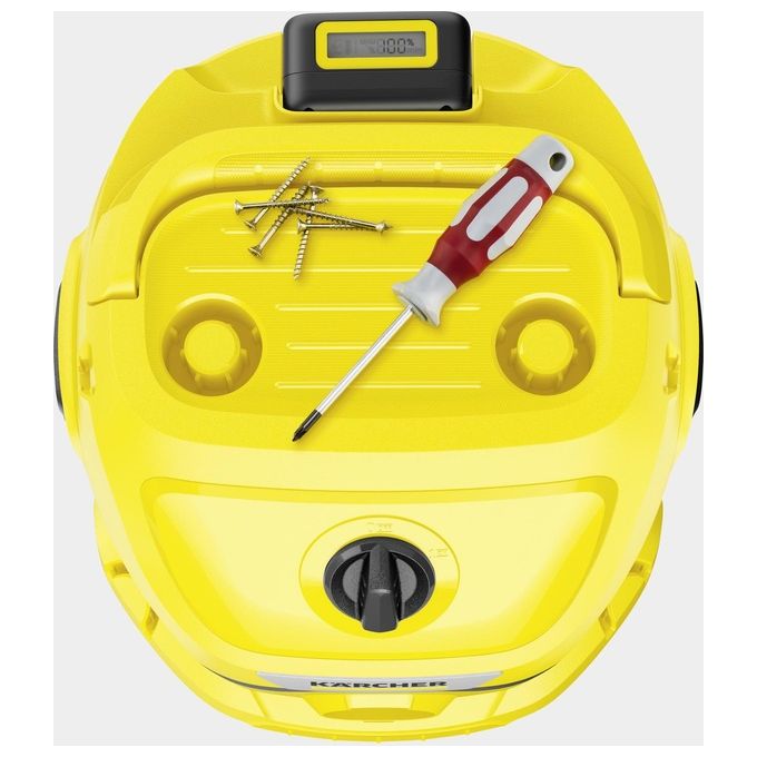 Kärcher 1.628-500.0 WD 2-18 Aspirapolvere Solidi e Liquidi a Batteria 18V 12 L autonomia 20 min colore Nero Giallo