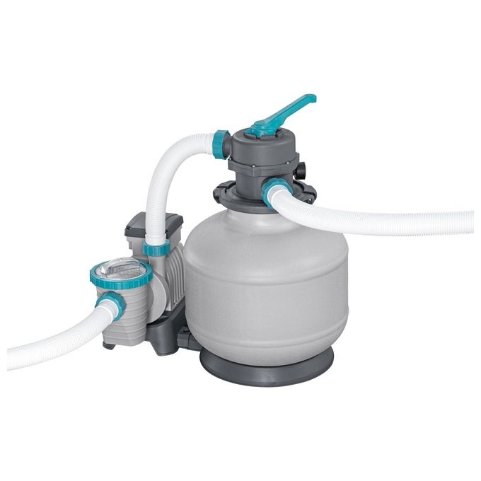 Bestway 5612B Power Steel Piscina Fuori Terra Rettangolare 640x274x132 cm 19281 L Filtro Sabbia colore Bianco