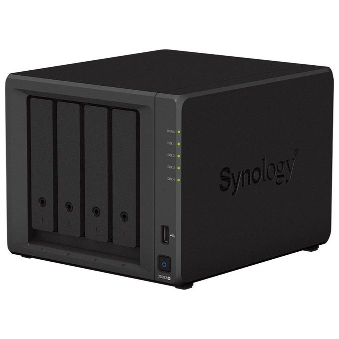 Synology DS923+ DiskStation NAS Tower 4 Bay CPU AMD Ryzen R1600 Dual Core Ethernet LAN colore Nero