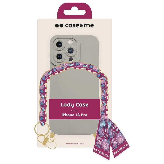 SBS CMCOVFIP1361PA Cover Custodia iPhone 13 Pro con Catenella da Polso e Foulard colore Avorio