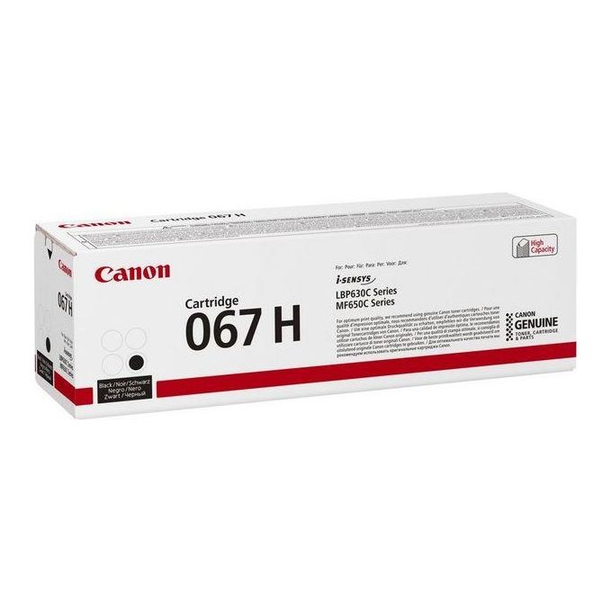 Canon 067H Toner Originale Alta Resa 3130 Pagine per i-SENSYS LBP631Cw LBP633Cdw MF651Cw MF655Cdw MF657Cdw colore Nero