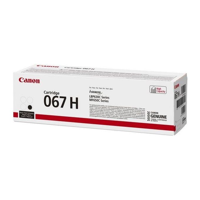 Canon 067H Toner Originale Alta Resa 3130 Pagine per i-SENSYS LBP631Cw LBP633Cdw MF651Cw MF655Cdw MF657Cdw colore Nero