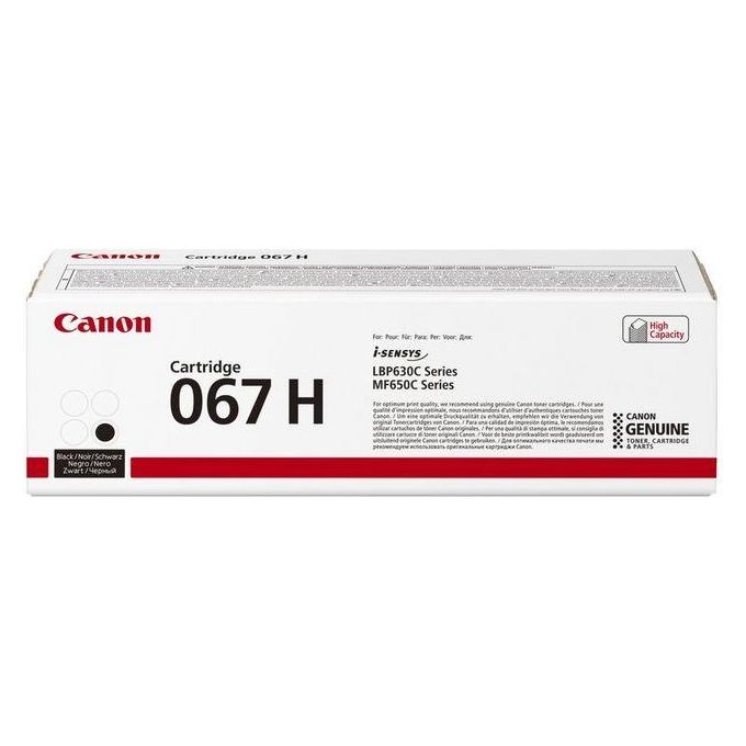 Canon 067H Toner Originale Alta Resa 3130 Pagine per i-SENSYS LBP631Cw LBP633Cdw MF651Cw MF655Cdw MF657Cdw colore Nero
