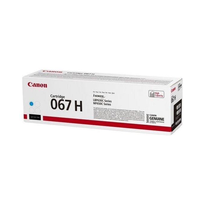 Canon 067H Toner Originale Ciano Alta Resa 2350 pagine i-SENSYS LBP631Cw LBP633Cdw colore Ciano