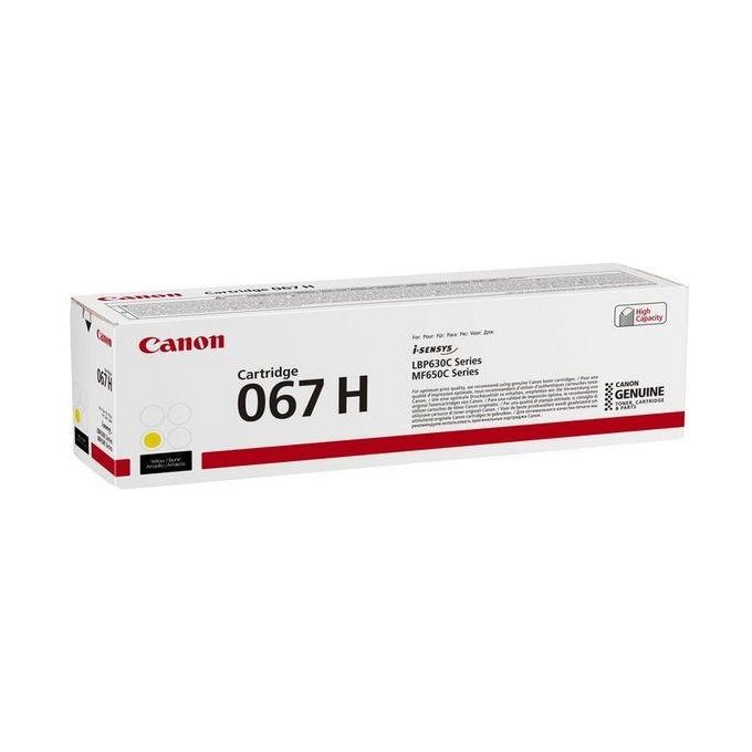 Canon 067H Toner Originale Resa Elevata XL 2350 pagine colore Giallo