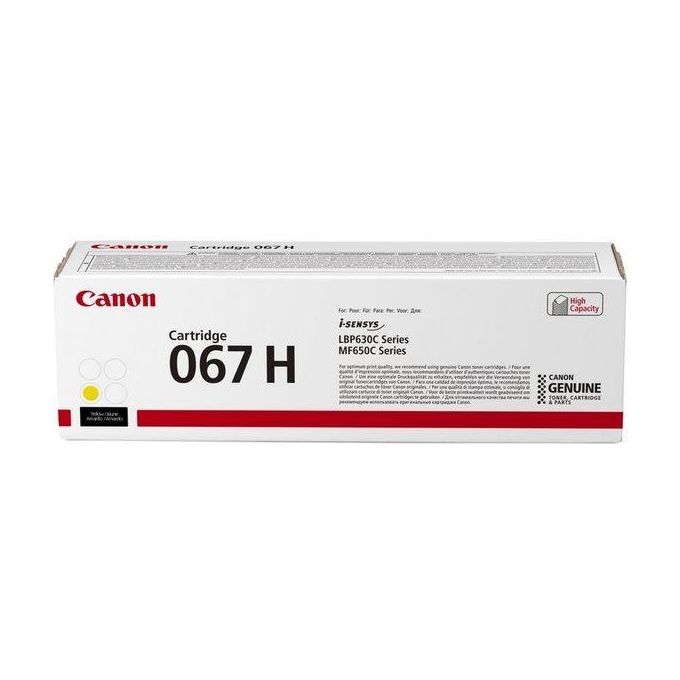 Canon 067H Toner Originale Resa Elevata XL 2350 pagine colore Giallo
