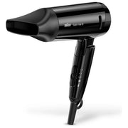 Braun BRHD350E Satin Hair 3 Asciugacapelli 1600 W Funzione Ionica 2 Temperature 2 Velocita' Impugnatura Pieghevole Gancio per Appendere colore Nero