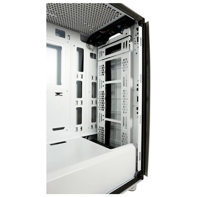 LC-Power LC-713W-ON Gaming 713W PC Case Midi Tower ATX Micro-ATX Mini-ITX Vetro Temperato colore Bianco