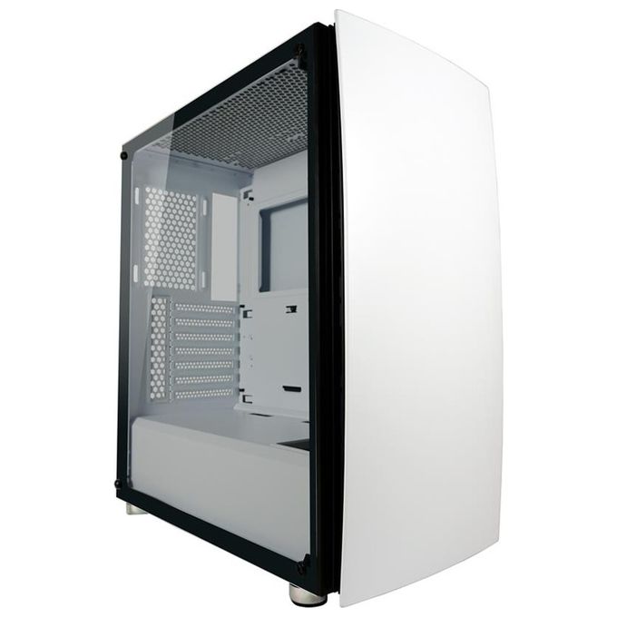 LC-Power LC-713W-ON Gaming 713W PC Case Midi Tower ATX Micro-ATX Mini-ITX Vetro Temperato colore Bianco