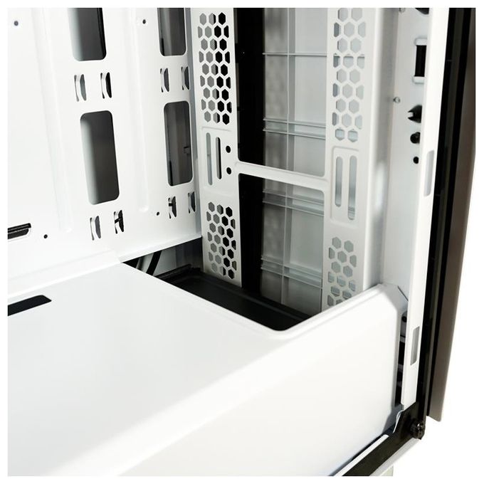 LC-Power LC-713W-ON Gaming 713W PC Case Midi Tower ATX Micro-ATX Mini-ITX Vetro Temperato colore Bianco