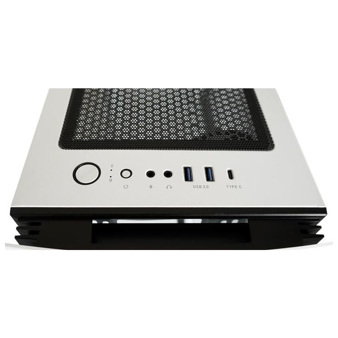 LC-Power LC-713W-ON Gaming 713W PC Case Midi Tower ATX Micro-ATX Mini-ITX Vetro Temperato colore Bianco