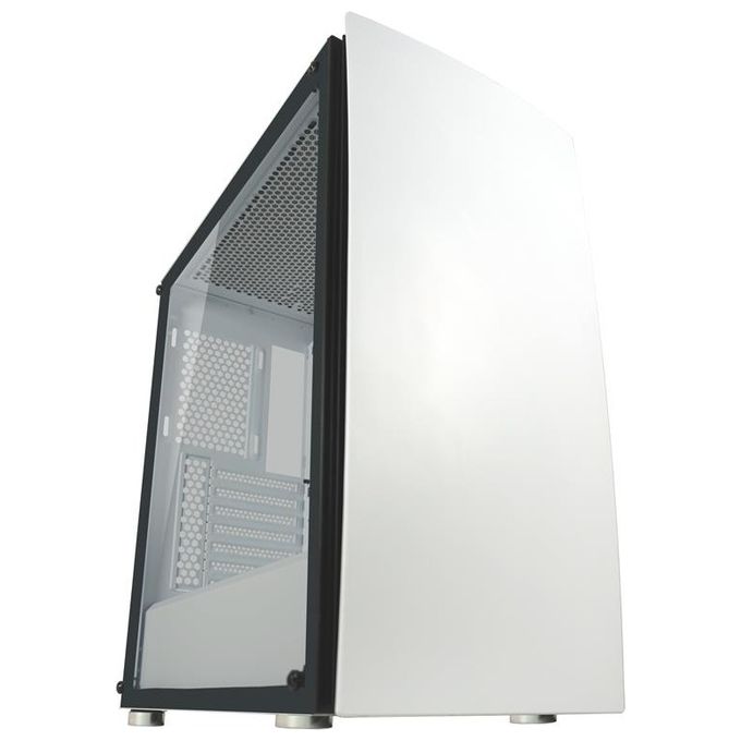 LC-Power LC-713W-ON Gaming 713W PC Case Midi Tower ATX Micro-ATX Mini-ITX Vetro Temperato colore Bianco
