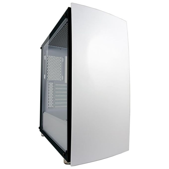 LC-Power LC-713W-ON Gaming 713W PC Case Midi Tower ATX Micro-ATX Mini-ITX Vetro Temperato colore Bianco