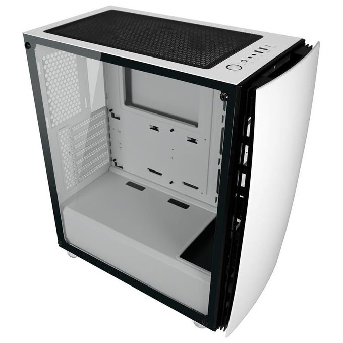 LC-Power LC-713W-ON Gaming 713W PC Case Midi Tower ATX Micro-ATX Mini-ITX Vetro Temperato colore Bianco
