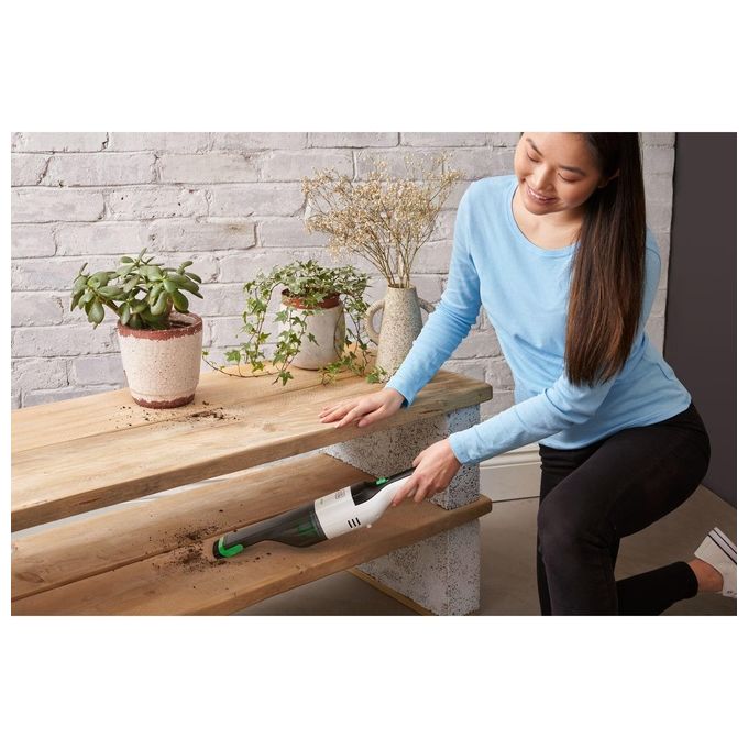 Black+decker REVHV8C Reviva Aspirabriciole Senza Sacchetto Litio 7,2V 19 AW 125 ml autonomia 11 min colore Nero Bianco