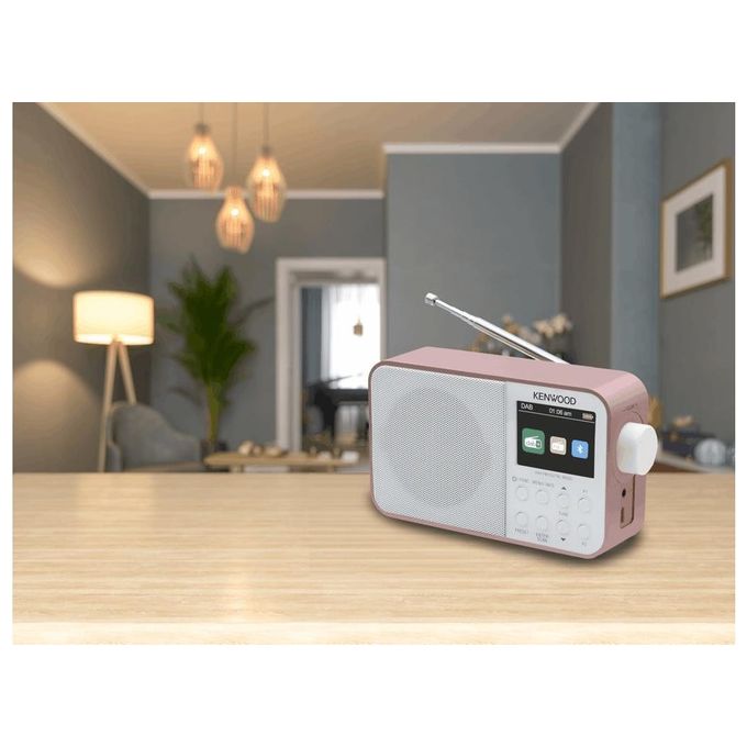 Kenwood CR-M30DAB-R Radio Portatile Digitale DAB DAB+ FM Bluetooth 5.0 3,2 W Batteria 2000 mAh colore Rose Gold