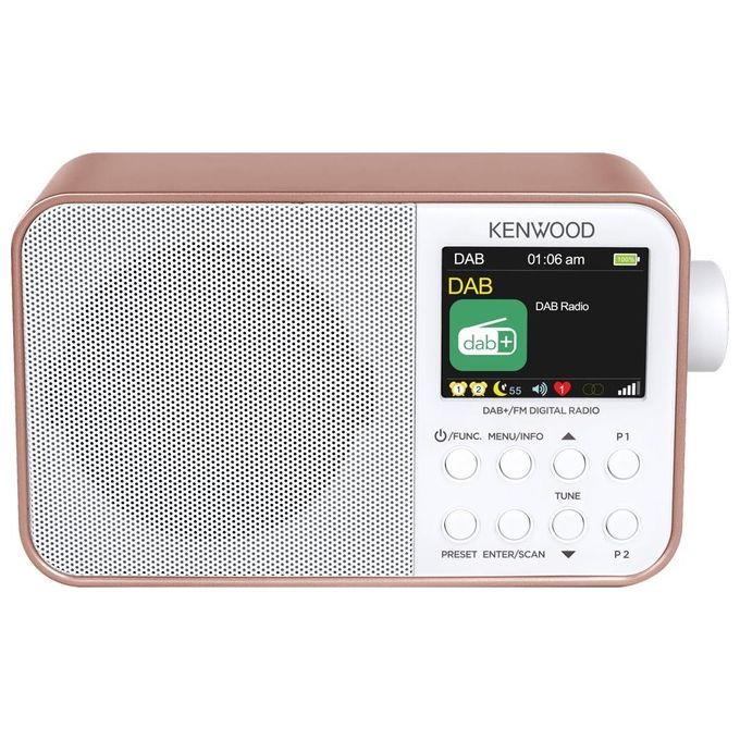 Kenwood CR-M30DAB-R Radio Portatile Digitale DAB DAB+ FM Bluetooth 5.0 3,2 W Batteria 2000 mAh colore Rose Gold